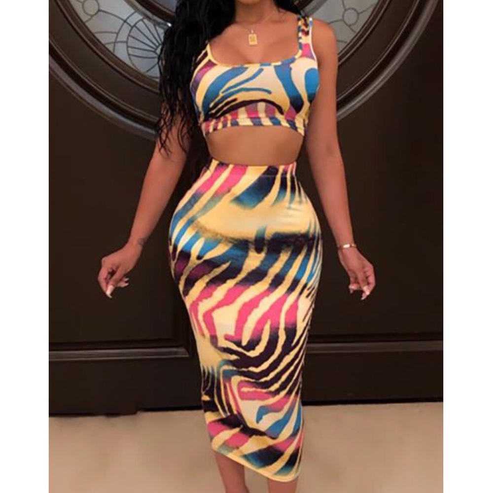 Bodycon Tank and Skirt Set